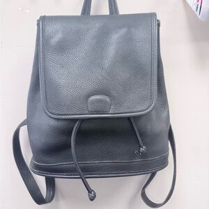 Vintage Coach black leather backpack purse